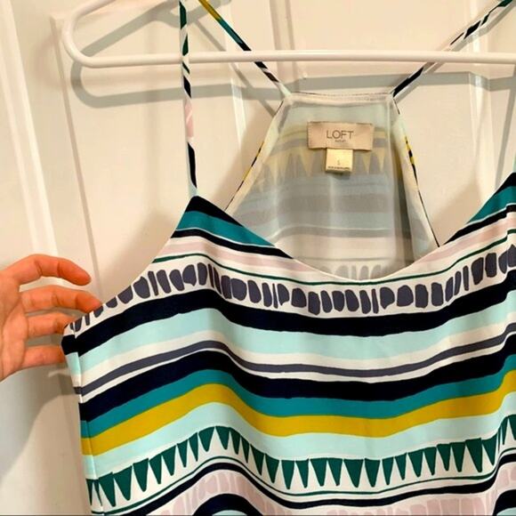 Loft striped colorful racerback tank size small - Picture 2 of 6
